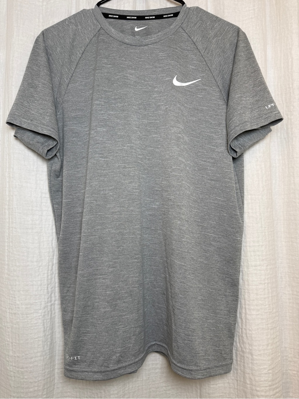 Nike Swim Dri-FIT UPF 40+ Heather Short Sleeve Hydroguard - Size S